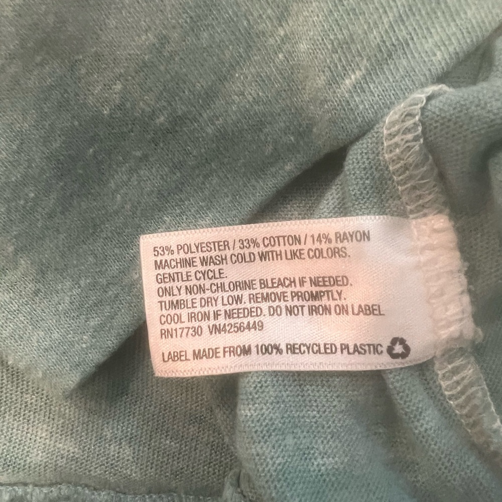 Mossimo Supply Co. Women’s Green with Cream Long Sleeves Lightweight Top - Picture 5 of 5